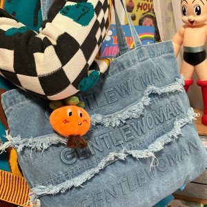 Korean Style Vintage Denim Shoulder Bag - Large Capacity Retro Commuter Bag for Students, Perfect for Spring and Summer