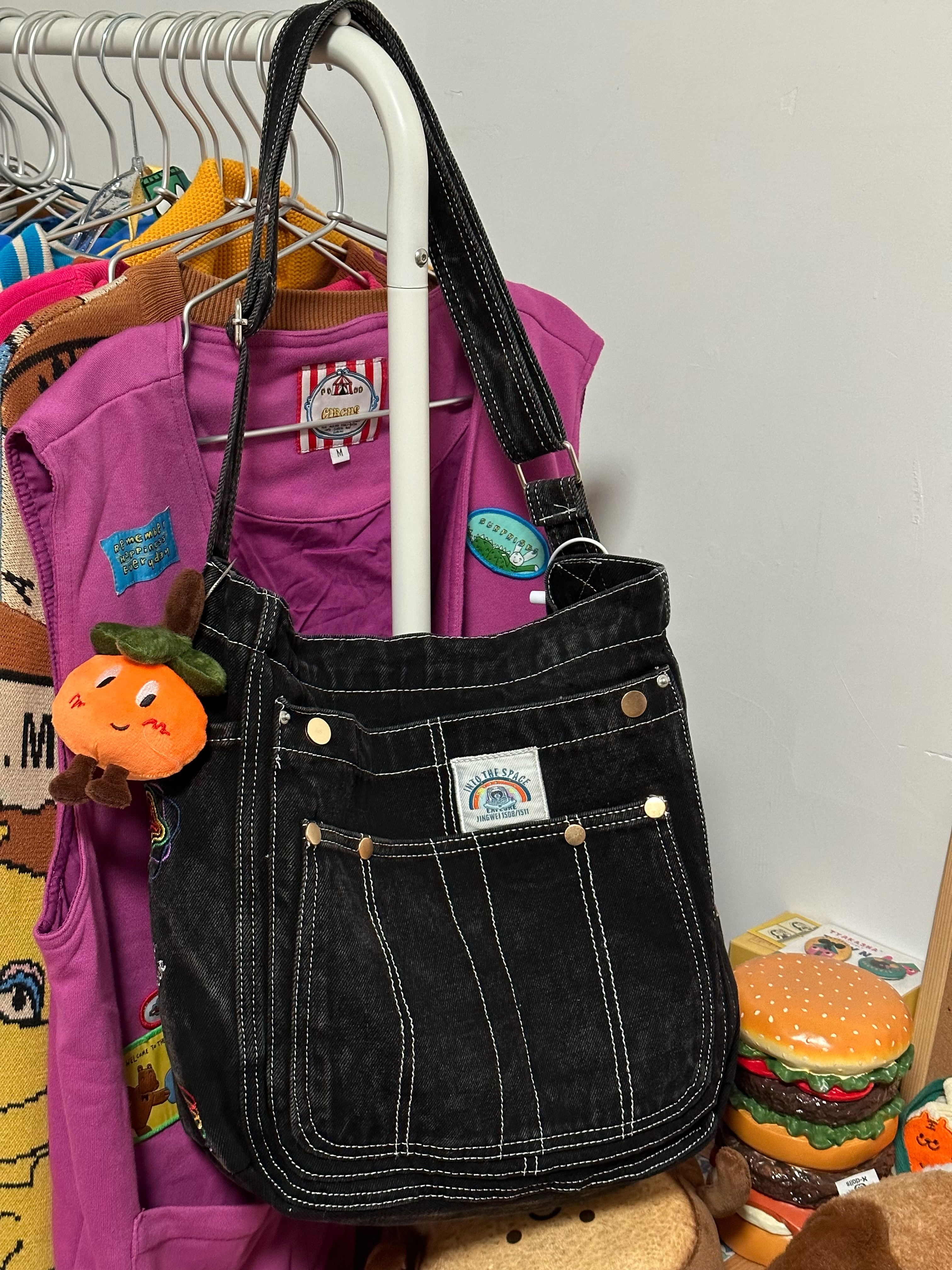 Korean-Style Vintage Denim Shoulder Bag - Large-Capacity Retro Crossbody for Women, Ideal for Commuting and Students