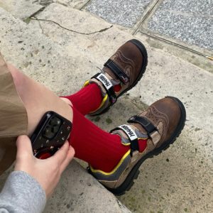 Korean Women's Velcro Dad Shoes - Functional Casual Sports Shoes for Outdoor Work & Safety, First-Generation Workwear Style