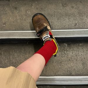 Korean Women's Velcro Dad Shoes - Functional Casual Sports Shoes for Outdoor Work & Safety, First-Generation Workwear Style