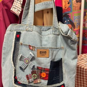Large Capacity Denim Crossbody Bag for Women - Handmade Commuter Tote, Cute Student Style, Y2K Fashion Accessory