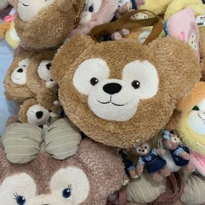 Large Capacity Duffy Bear Plush Backpack for Women - Furry Double Shoulder Tote & Crossbody Bag, Perfect for Commuting and Everyday Use