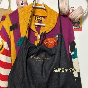 Large Capacity Patchwork Canvas Crossbody Tote Bag for Women - Denim Style Shoulder Bag for Students