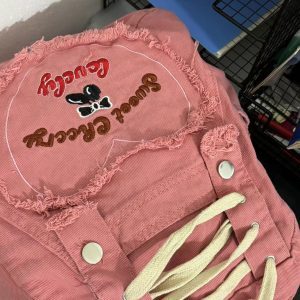 Large Capacity Sweet Denim Backpack for Students - Cute Niche Design Book Bag for Girls, Trendy 2024 Style