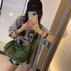 Large-Capacity Unisex Crossbody Bag - 2025 Waterproof Nylon Casual Shoulder Bag for Everyday Use