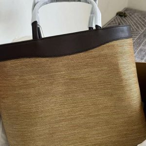 Large Capacity Woven Straw Beach Tote Bag - Stylish Canvas Commuting Handbag, Trendy Shoulder Bag for Everyday Use
