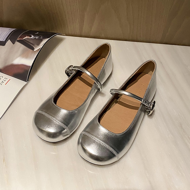 Large Size Women's Soft-Soled Leather Loafers, Flat-Bottomed Flats with Pigskin Insole for Autumn Style, Sizes 41-43
