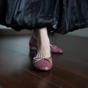 Leopard Print Square-Toed Low-Heeled Bow Shoes for Women, All-Season Commuting Style, Red Wedding Flats