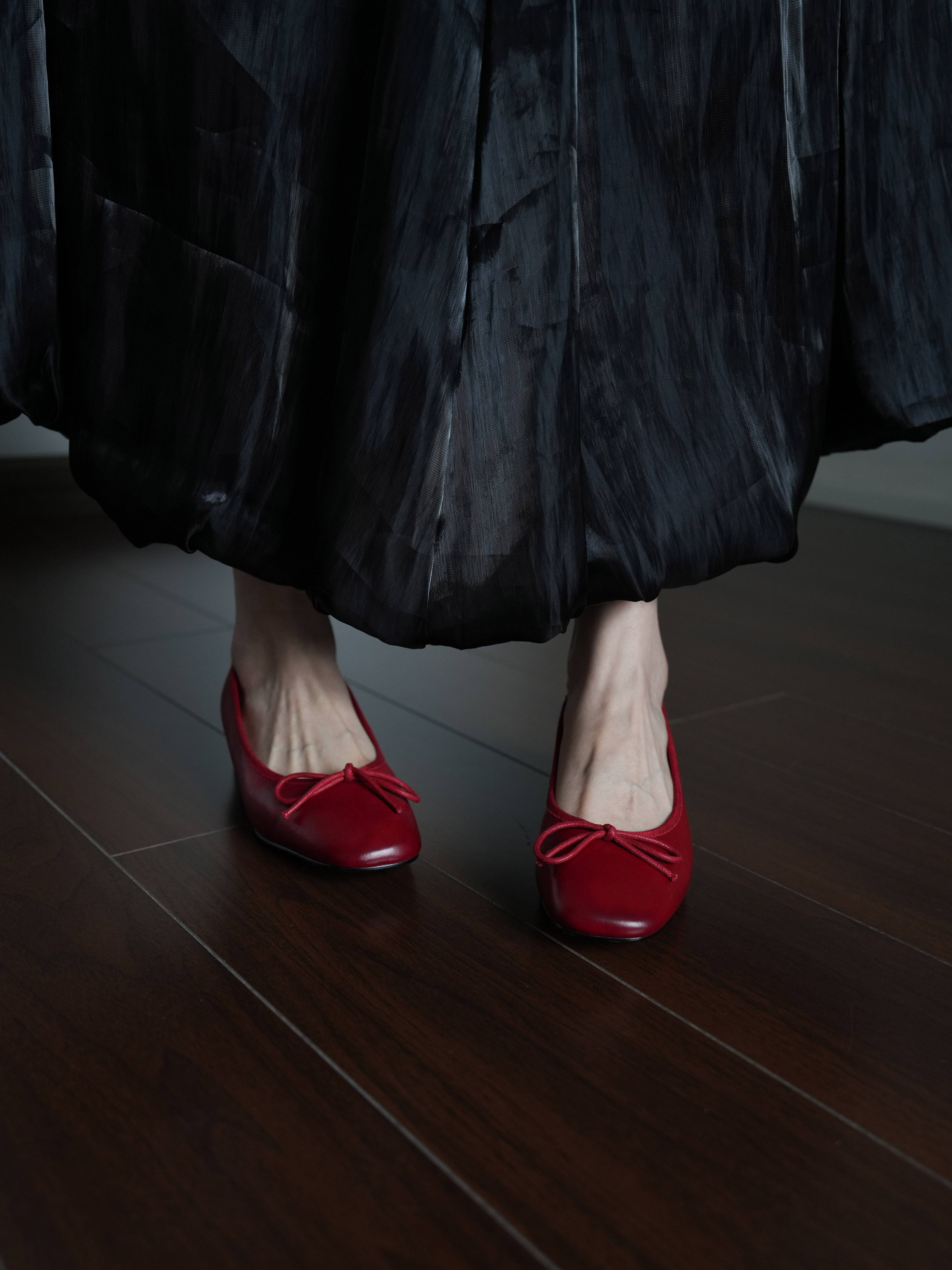 Leopard Print Square-Toed Low-Heeled Bow Shoes for Women, All-Season Commuting Style, Red Wedding Flats
