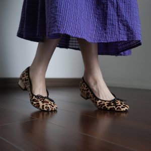 Leopard Print Square-Toed Low-Heeled Bow Shoes for Women, All-Season Commuting Style, Red Wedding Flats