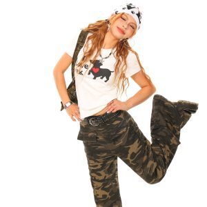 Light Blue American Vintage Camouflage Multi-Pocket Wide-Leg Cargo Pants - Y2K Style, Trendy and Functional Fashion Essential