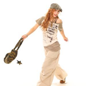 Light Blue American Vintage Chain Curtain Spliced Casual Pants - Trendy 90s Inspired Workwear, Limited Time Buy 2 Get 1 Free