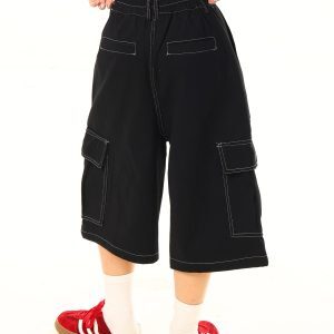 Light Blue American Vintage Multi-Pocket Cargo Denim Shorts - Y2K Style, Trendy Summer Essential, Limited Time Offer: Buy 2 Get 1 Free
