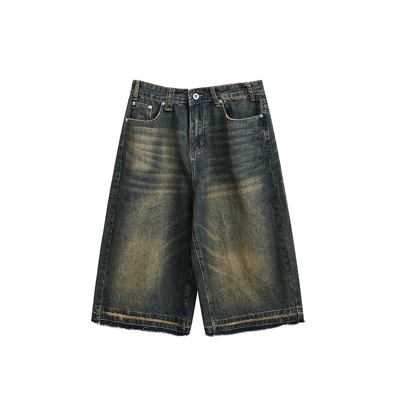 Light Blue American Vintage Washed Loose Fit Denim Capris - 90s Style, Casual Chic, Limited Time Buy 2 Get 1 Free Offer