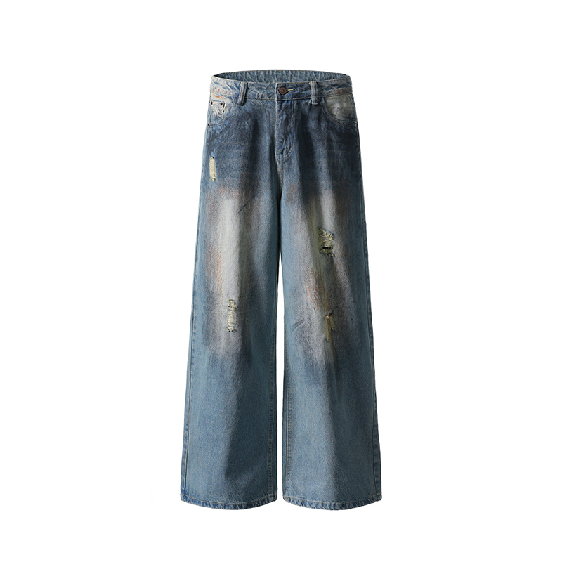 Light Blue Distressed Vintage Washed Denim Jeans - 90s Inspired, Buy 2 Get 1 Free, Limited Time Offer