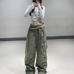 Light Gray Long Sleeve Side Stripe Letter T-Shirt for Women - American Campus Style, Autumn Winter Dance Top
