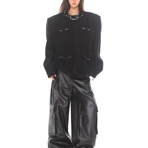 Light Luxury Beaded Short Jacket for Women - Elegant High-End Fragrance Style Coat for Autumn 2024 - Chic 90s Inspired Fashion