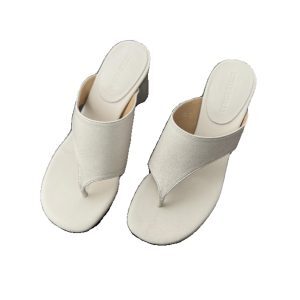 Light Luxury Chunky High-Heeled Suede Thong Flip-Flops for Women - Summer Outdoor Style