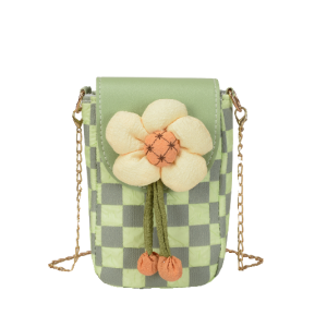 Lightweight Floral Mini Crossbody Bag for Women - 2024 Canvas Vertical Phone Purse in Cute Fresh Design