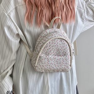 Lightweight Floral Small Backpack for Women - Trendy Spring & Summer Bag for Girls and Students, Perfect for Daily Use