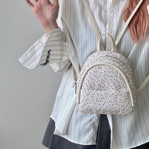 Lightweight Floral Small Backpack for Women - Trendy Spring & Summer Bag for Girls and Students, Perfect for Daily Use