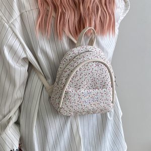 Lightweight Floral Small Backpack for Women - Trendy Spring & Summer Bag for Girls and Students, Perfect for Daily Use