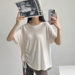Lightweight Summer Sports Top - Loose Short-Sleeve T-Shirt with Sun Protection for a Stylish, High-End Feel