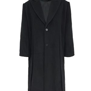Long Killer Coat with Shoulder Pads, Loose Fit, 70% Australian Wool, Oversized Fashion, Chic Outerwear, Stylish Winter Coat