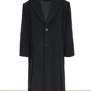 Long Killer Coat with Shoulder Pads, Loose Fit, 70% Australian Wool, Oversized Fashion, Chic Outerwear, Stylish Winter Coat