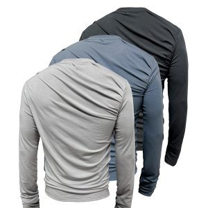 Long Sleeve Hurricane Basic T-Shirt with Rotating Design - Trendy 90s Inspired Fashion Top