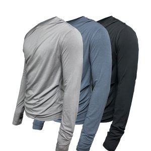 Long Sleeve Hurricane Basic T-Shirt with Rotating Design - Trendy 90s Inspired Fashion Top