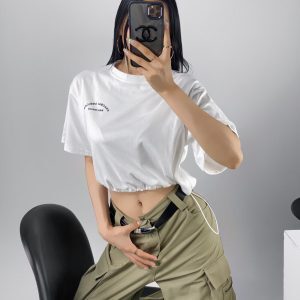 Loose Fit Jazz Dance Crop Top for Women with Drawstring Waist - Trendy Summer Style for Practice and Performance