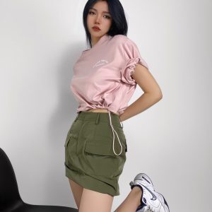 Loose Fit Jazz Dance Crop Top for Women with Drawstring Waist - Trendy Summer Style for Practice and Performance