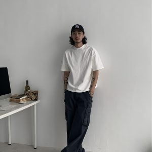 Loose Fit Vintage American Retro Wide-Leg Cargo Work Pants for Men & Women - Unisex Streetwear Trousers
