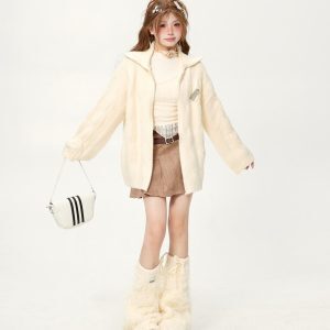 Loose Twisted Sweater Coat for Women - Soft Korean Style Thick Knitted Cardigan for Autumn Winter College Fashion 2025