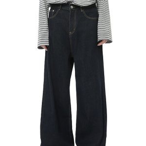 Men's Dropped Crotch Wide Leg Casual Jeans in Cow Print - Trendy American Style Loose Straight Long Pants
