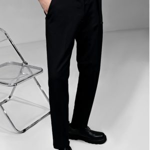 Men's Slim-Fit Cropped Trousers - High-End Business Casual Style for Modern Looks