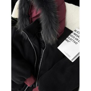 Men's Thickened Cotton Jacket with Fur Collar - Trendy Spliced American Style Warm Hooded Coat for Autumn & Winter