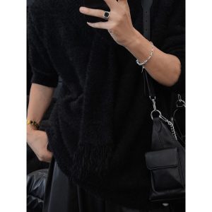 Men's Versatile Knitted Sweater - High-End Scarf Design, Lazy Style, Cleanfit, Perfect for Autumn/Winter 2024
