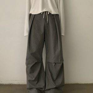 Men's Vintage Minimalist Double Pleat Casual Cargo Pants - Trendy Loose Fit High-End Design