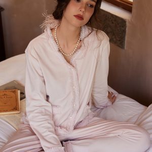 Milk Soft Coral Fleece Sleepwear Set for Women - Warm Velvet Autumn Winter Homewear, Cozy Thousand Gold Design, Comfortable & Stylish