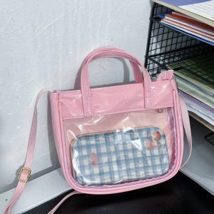 Mini Macaron Transparent Handbag - Cute Summer Fashionable Storage Bag for Versatile Style