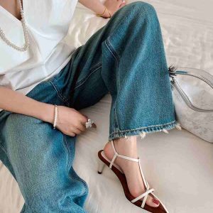 Minimalist Cross Strap Pointed Toe High Heel Sandals for Women - Sexy Open Toe Charm in Chic Design