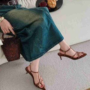 Minimalist Cross Strap Pointed Toe High Heel Sandals for Women - Sexy Open Toe Charm in Chic Design