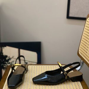 Minimalist French-Style Back Strap Sandals for Women - 2025 Summer Versatile Comfortable Square Toe Chunky Heel Shoes
