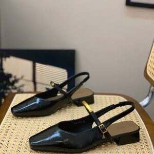 Minimalist French-Style Back Strap Sandals for Women - 2025 Summer Versatile Comfortable Square Toe Chunky Heel Shoes
