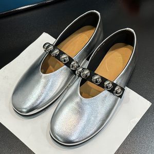 Minimalist Genuine Leather One-Strap Shallow Flat Mary Jane Shoes for Spring/Summer 2025 - Ultra-Soft Ballet Loafers