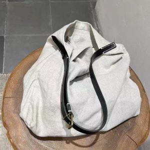 Minimalist Linen Canvas Tote Bag - Versatile Large Capacity Shoulder Crossbody Bag for Everyday Style