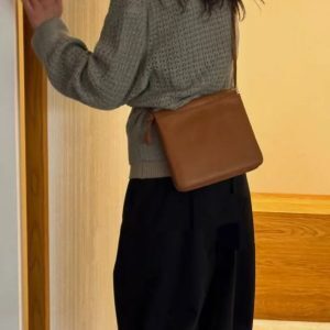 Minimalist Square Tote Bag for Women - Versatile Commuter Shoulder Crossbody Bag - 2025 Fashion Trend