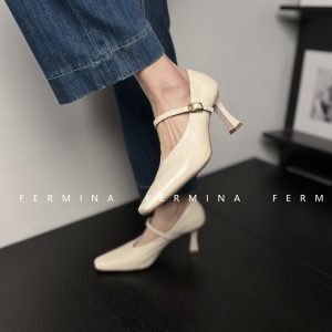 Niche Design Women's High-Heeled Witch Shoes, Thin Heels & Pointed Toes, 2024 Mary Jane Style for Spring